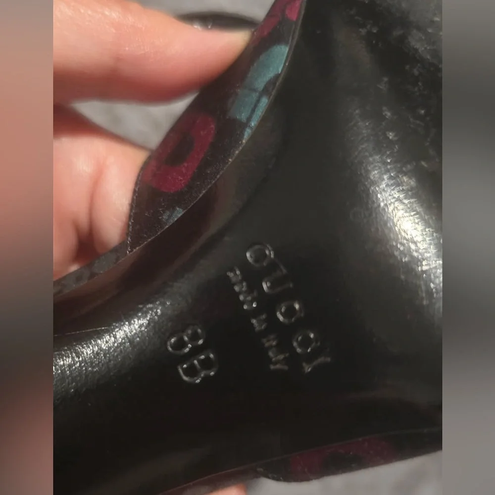 GUCCI 132461 Stiletto Womens Size 8B Black Heel Horsebit Peep Toe Pumps - Picture 5 of 7